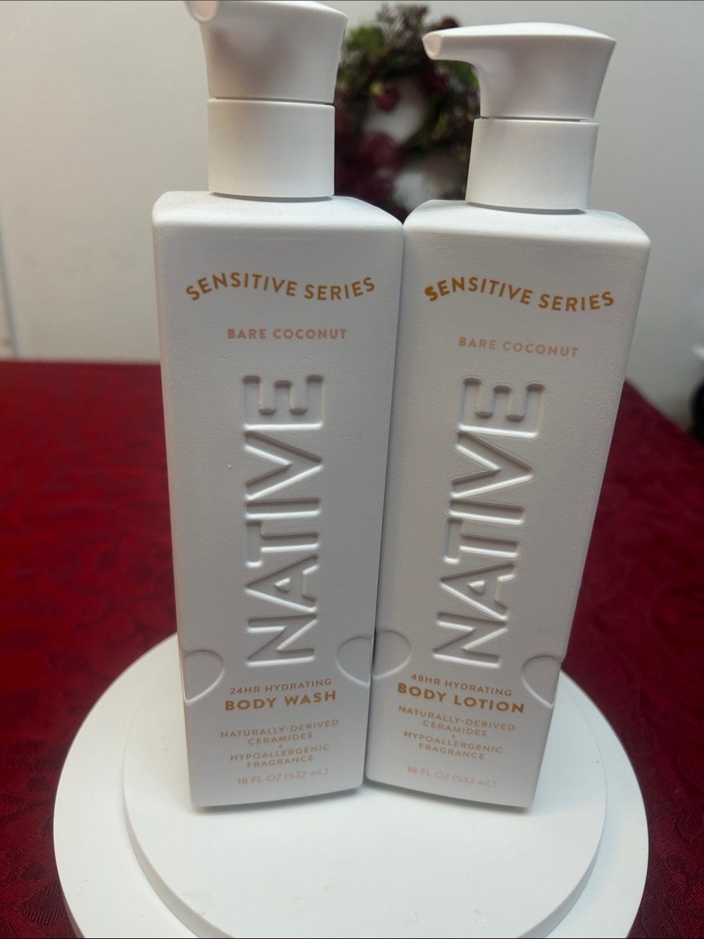 Native Bare Coconut Sensitive Series Body Wash & Lotion - White